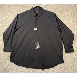 Alexander Julian Colours Mens 2XL Black Dress Shirt 19-19.5 34/35 Long Sleeve
